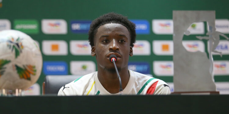 Ibrahim Diakite of Guinea awarded TotalEnergies Player of the Match during the 2023 Africa Cup of Nations Last 16 match between Equatorial Guinea and Guinea at Alassane Ouattara Stadium, Abidjan, Cote dIvoire on 28 January 2024 ©Djaffar Ladjal/BackpagePix