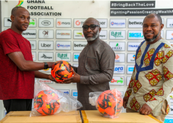 Ali Jarrah receives equipment support from GFA for GOALKEEPERS’ Academy