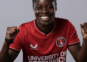 Charlton Athletic midfielder Freda Ayisi reacts after receiving maiden Black Queens call-up