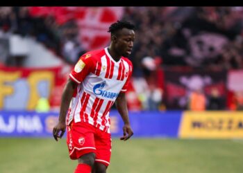 Ghanaian forward Osman Bukari scores for Crvena Zvezda in 3-0 win over Cukaricki