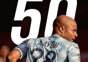 Andre Ayew hits 50-goal milestone in French Ligue 1 in Le Havre’s defeat to Clermont Foot