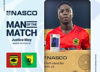 Asante Kotoko midfielder Justice Blay clinches MoTM award after 1-0 win over Gold Stars