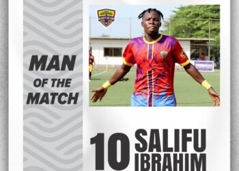 Hearts of Oak maestro Ibrahim Salifu bags Man-Of-The-Match award in Bofoakwa draw