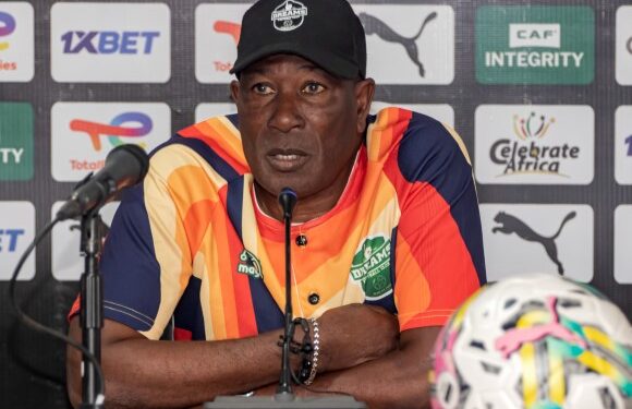 Coach Abdul Karim Zito during the CAF Champions League 2023/24 quarterfinal press conference for Dreams FC in Bamako, Mali on 30 March 2024 ©Mamodo Kante/BackpagePix