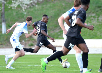 David Sandan Abagna scores for Petrocub in Moldovan Cup