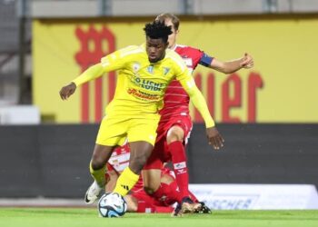 Ghanaian forward Benjamin Nyarko scores again in SV Lafnitz draw against Amstetten in Austria