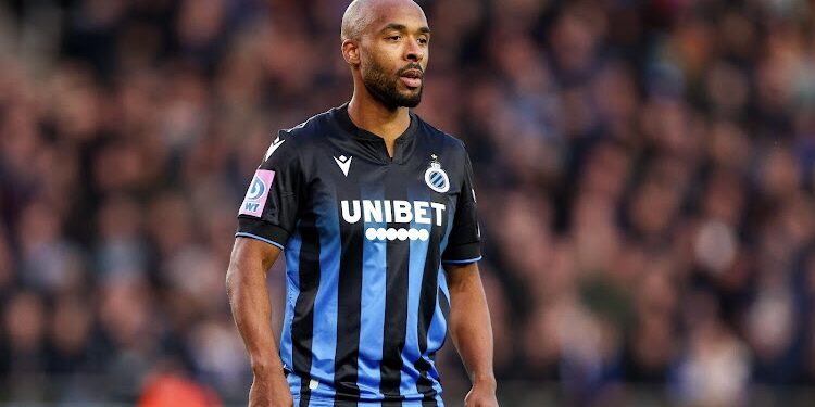 BRUGGE, BELGIUM - APRIL 24 : Odoi Denis defender of Club Brugge during the Jupiler Pro League ChampionsÕ Play-Off match between Club Brugge and KRC Genk on April 24, 2024 in Brugge, Belgium, 24/04/2024 ( Photo by Tomas Sisk / Photo News