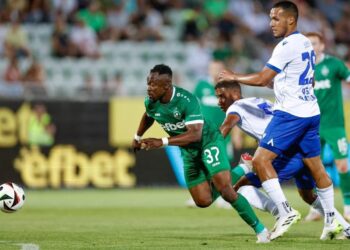 Ghana forward Bernard Tekpetey scores in Ludogorets Champions League qualifying win over Dinamo Batumi