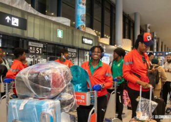 Black Queens arrive in NARITA-TOKYO for international friendly