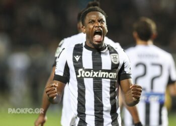 Ghanaian defender Baba Abdul Rahman scores for PAOK in friendly