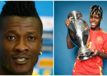 Asamoah Gyan delighted to be idolized by Spanish-Ghanaian sensation Nico Williams
