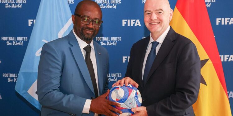 GFA President Kurt Okraku and Fifa President Gianni Infantino