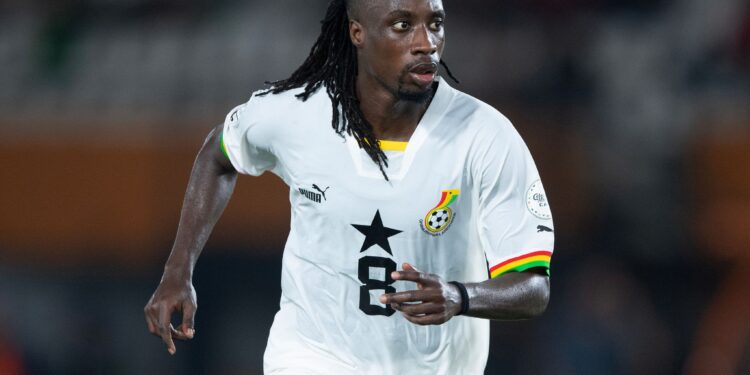 ABIDJAN, IVORY COAST - JANUARY 14: ASHIMERU MAJEED of Ghana during the TotalEnergies CAF Africa Cup of Nations group stage match between Ghana and Cape Verde at on January 14, 2024 in Abidjan, Ivory Coast. (Photo by Visionhaus/Getty Images)