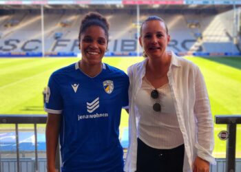 Black Queens coach Nora Hauptle scouts German-born Ghanaian winger Josephine Bonsu in Bundesliga