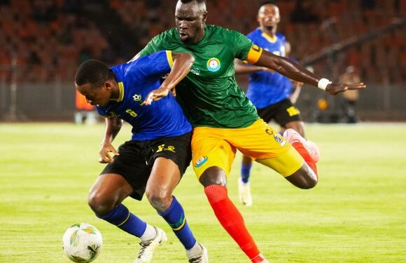 Feisal Salum Abdalla of Tanzania challenged by Gathuoch Panom Yiech of Ethiopia during the 2025 Africa Cup of Nations Qualifiers match between Tanzania and Ethiopia at Benjamin Mkapa National Stadium in Dar es Salaam, Tanzania on 4 September 2024 ©Loveness Bernard/BackpagePix