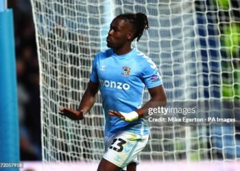 Brandon Thomas-Asante scores in Coventry City’s win over Blackburn Rovers in English Championship