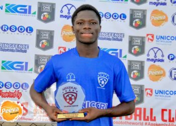 Promising Goalkeeper Peter Baah Snr. named Asekem FC Player of the Month for September
