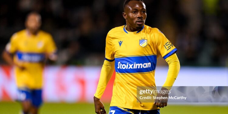 Dublin , Ireland - 3 September 2024; David Abagna of APOEL during the UEFA Conference League 2024/25 league phase match between Shamrock Rovers and APOEL at Tallaght Stadium in Dublin.
(Photo By Stephen McCarthy/Sportsfile via Getty Images)