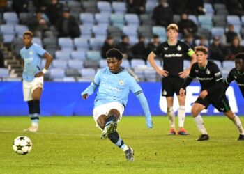 English-born Ghanaian forward Ryan McAidoo bags hat-trick in Man City’s U19 win over Feyenoord in UEFA Youth League