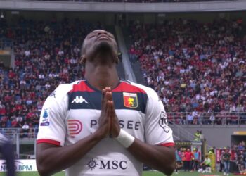 Ghanaian striker Caleb Ekuban scores in Genoa’s 2-1 victory over Empoli in Serie A