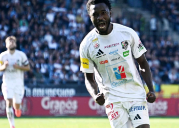Ghanaian forward David Atanga scores for Wolfsberger in dramatic comeback win over Grazer AK