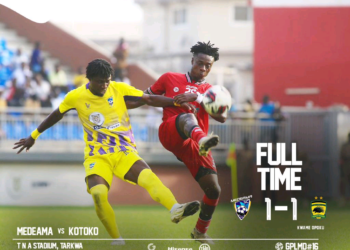 Ghana Premier League: Medeama 1-1 Asante Kotoko – Porcupines drop points on the road