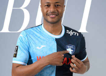 Ghana captain Andre Ayew scores for Le Havre at Angers