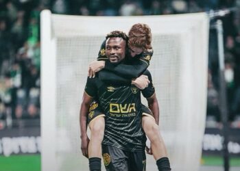 Patrick Twumasi scores in Beitar Jerusalem’s slim defeat to Hapoel Haifa in Israel