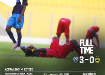 Ghana Premier League: Accra Lions humble ‘poor’ Asante Kotoko with stunning 3-0 victory in Accra