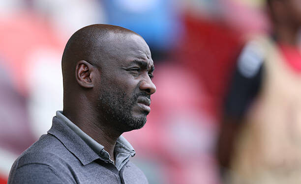 BRENTFORD, ENGLAND - MAY 31: Otto Addo manager / head coach of Ghana during The Unity Cup 3rd/4th Play Off match between Ghana and Trinidad and Tobago at Gtech Community Stadium on May 31, 2025 in Brentford, England. (Photo by Catherine Ivill - AMA/Getty Images)
