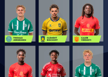 Ghanaian trio Caleb Yirenkyi, Prince Amoako Jr, and Bismarck Edjeodji nominated for Danish Superliga Young Player of the Month
