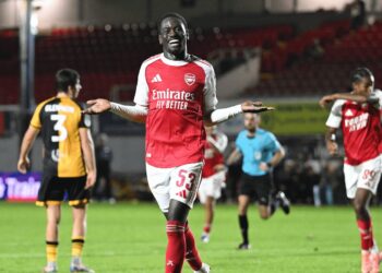 Ghanaian forward Charles Sagoe’s late goal sees Arsenal U21s edge Newport in EFL Trophy